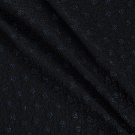 Navy black embossing jacquard